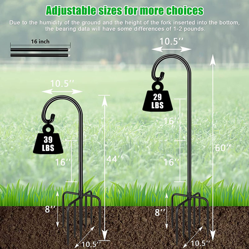 Arlmont & Co. Bjartmar Tall Heavy Duty Shepherds Hooks Wayfair